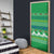 Comoros Christmas Door Cover with Santa Riding Dolphin Ocean Waves Crescent Moon and Tribal Pattern - Wonder Print Shop