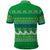 Comoros Christmas Polo Shirt with Santa Riding Dolphin Ocean Waves Crescent Moon and Tribal Pattern - Wonder Print Shop