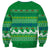 Comoros Christmas Sweatshirt with Santa Riding Dolphin Ocean Waves Crescent Moon and Tribal Pattern - Wonder Print Shop