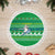 Comoros Christmas Tree Skirt with Santa Riding Dolphin Ocean Waves Crescent Moon and Tribal Pattern - Wonder Print Shop