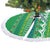 Comoros Christmas Tree Skirt with Santa Riding Dolphin Ocean Waves Crescent Moon and Tribal Pattern - Wonder Print Shop
