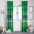 Comoros Christmas Window Curtain with Santa Riding Dolphin Ocean Waves Crescent Moon and Tribal Pattern - Wonder Print Shop