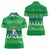 Comoros Christmas Women Polo Shirt with Santa Riding Dolphin Ocean Waves Crescent Moon and Tribal Pattern - Wonder Print Shop