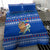 Comoros Christmas Bedding Set with Santa Turtle Gifts Snowflakes and Ocean Blue Holiday Pattern - Wonder Print Shop