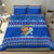 Comoros Christmas Bedding Set with Santa Turtle Gifts Snowflakes and Ocean Blue Holiday Pattern - Wonder Print Shop