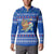 Comoros Christmas Button Sweatshirt with Santa Turtle Gifts Snowflakes and Ocean Blue Holiday Pattern - Wonder Print Shop