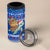 Comoros Christmas 4 in 1 Can Cooler Tumbler with Santa Turtle Gifts Snowflakes and Ocean Blue Holiday Pattern - Wonder Print Shop