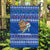 Comoros Christmas Garden Flag with Santa Turtle Gifts Snowflakes and Ocean Blue Holiday Pattern - Wonder Print Shop