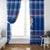 Comoros Christmas Window Curtain with Santa Turtle Gifts Snowflakes and Ocean Blue Holiday Pattern - Wonder Print Shop