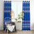 Comoros Christmas Window Curtain with Santa Turtle Gifts Snowflakes and Ocean Blue Holiday Pattern - Wonder Print Shop