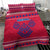 Nepal Christmas Bedding Set with Red-Blue Design, National Emblem, and Snowflake Motif - Wonder Print Shop