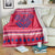 Nepal Christmas Blanket with Red-Blue Design, National Emblem, and Snowflake Motif - Wonder Print Shop