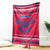 Nepal Christmas Blanket with Red-Blue Design, National Emblem, and Snowflake Motif - Wonder Print Shop