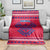 Nepal Christmas Blanket with Red-Blue Design, National Emblem, and Snowflake Motif - Wonder Print Shop