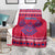 Nepal Christmas Blanket with Red-Blue Design, National Emblem, and Snowflake Motif - Wonder Print Shop