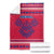 Nepal Christmas Blanket with Red-Blue Design, National Emblem, and Snowflake Motif - Wonder Print Shop