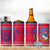 Nepal Christmas 4 in 1 Can Cooler Tumbler with Red-Blue Design, National Emblem, and Snowflake Motif - Wonder Print Shop