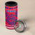 Nepal Christmas 4 in 1 Can Cooler Tumbler with Red-Blue Design, National Emblem, and Snowflake Motif - Wonder Print Shop