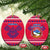 Nepal Christmas Ceramic Ornament with Red-Blue Design, National Emblem, and Snowflake Motif - Wonder Print Shop