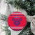 Nepal Christmas Ceramic Ornament with Red-Blue Design, National Emblem, and Snowflake Motif - Wonder Print Shop