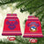 Nepal Christmas Ceramic Ornament with Red-Blue Design, National Emblem, and Snowflake Motif - Wonder Print Shop