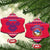 Nepal Christmas Ceramic Ornament with Red-Blue Design, National Emblem, and Snowflake Motif - Wonder Print Shop