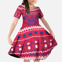 Nepal Christmas Family Matching Mermaid Dress and Hawaiian Shirt with Red-Blue Design, National Emblem, and Snowflake Motif - Wonder Print Shop