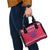 Nepal Christmas Shoulder Handbag with Red-Blue Design, National Emblem, and Snowflake Motif - Wonder Print Shop
