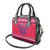 Nepal Christmas Shoulder Handbag with Red-Blue Design, National Emblem, and Snowflake Motif - Wonder Print Shop