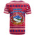 Nepal Christmas T Shirt with Red-Blue Design, National Emblem, and Snowflake Motif - Wonder Print Shop