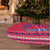 Nepal Christmas Tree Skirt with Red-Blue Design, National Emblem, and Snowflake Motif - Wonder Print Shop