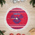Nepal Christmas Tree Skirt with Red-Blue Design, National Emblem, and Snowflake Motif - Wonder Print Shop
