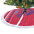 Nepal Christmas Tree Skirt with Red-Blue Design, National Emblem, and Snowflake Motif - Wonder Print Shop