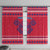 Nepal Christmas Window Curtain with Red-Blue Design, National Emblem, and Snowflake Motif - Wonder Print Shop