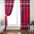 Nepal Christmas Window Curtain with Red-Blue Design, National Emblem, and Snowflake Motif - Wonder Print Shop