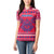 Nepal Christmas Women Polo Shirt with Red-Blue Design, National Emblem, and Snowflake Motif - Wonder Print Shop