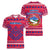 Nepal Christmas Women V-Neck T-Shirt with Red-Blue Design, National Emblem, and Snowflake Motif - Wonder Print Shop