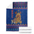 Nepal Christmas Blanket with Blue-Red Pattern, Hindu Chariot Scene, and Om Symbol Motif - Wonder Print Shop