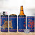 Nepal Christmas 4 in 1 Can Cooler Tumbler with Blue-Red Pattern, Hindu Chariot Scene, and Om Symbol Motif - Wonder Print Shop