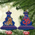 Nepal Christmas Ceramic Ornament with Blue-Red Pattern, Hindu Chariot Scene, and Om Symbol Motif - Wonder Print Shop