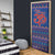 Nepal Christmas Door Cover with Blue-Red Pattern, Hindu Chariot Scene, and Om Symbol Motif - Wonder Print Shop