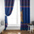 Nepal Christmas Window Curtain with Blue-Red Pattern, Hindu Chariot Scene, and Om Symbol Motif - Wonder Print Shop