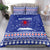 North Korea Christmas Bedding Set with Blue Pattern, Red Star, and Snowy Mountain Motif - Wonder Print Shop