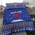 North Korea Christmas Bedding Set with Blue Pattern, Red Star, and Snowy Mountain Motif - Wonder Print Shop