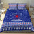 North Korea Christmas Bedding Set with Blue Pattern, Red Star, and Snowy Mountain Motif - Wonder Print Shop