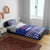 North Korea Christmas Bedding Set with Blue Pattern, Red Star, and Snowy Mountain Motif - Wonder Print Shop
