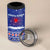 North Korea Christmas 4 in 1 Can Cooler Tumbler with Blue Pattern, Red Star, and Snowy Mountain Motif - Wonder Print Shop