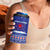 North Korea Christmas 4 in 1 Can Cooler Tumbler with Blue Pattern, Red Star, and Snowy Mountain Motif - Wonder Print Shop