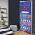 North Korea Christmas Door Cover with Blue Pattern, Red Star, and Snowy Mountain Motif - Wonder Print Shop