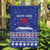 North Korea Christmas Garden Flag with Blue Pattern, Red Star, and Snowy Mountain Motif - Wonder Print Shop